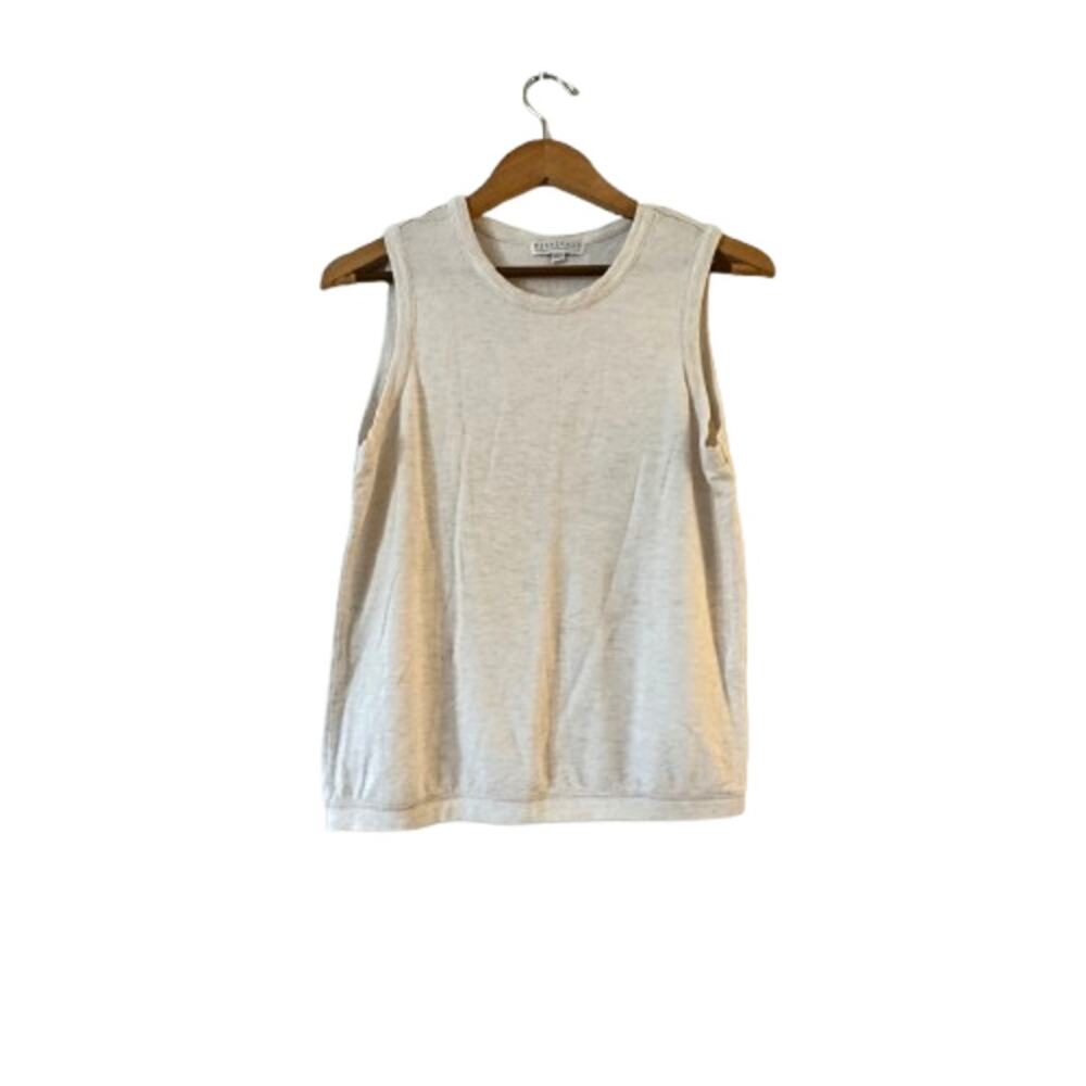PJ Salvage Women's Lounge Tank Top Size XS Beige Crew Neck Sleeveless Loungewear